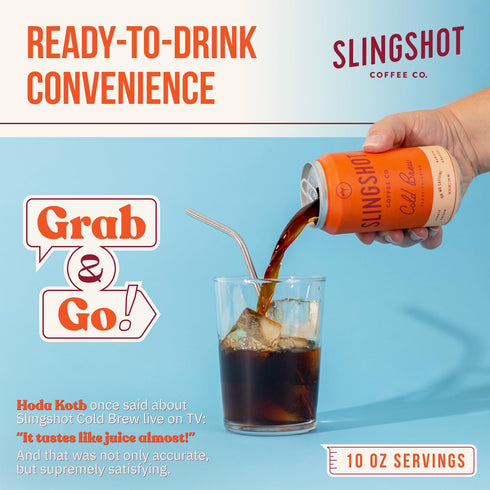 12-Pack 150 10 oz Organic Cold Brew Coffee, Single Origin Ethiopian Unsweetened Black Coffee, Clean & Bright Flavor, mg