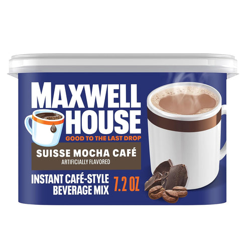 Maxwell House Instant Cafe-Style Beverage Mix, Easy to Prepare, 1 Canister, for