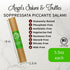 5.5oz Angel's Salumi Soppressata Piccante Gourmet Artisanal Charcuterie Humanely Raised, Vegetarian Fed, No Added
