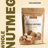 Heawans Organic Whole Nutmeg – 4.5 oz Premium Grade in Resealable Pouch