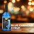 ATREVO 1 Blue Curacao Syrup Non Alcoholic - Original Bitter Orange Citrus Flavor with Liquor Pourer Dispenser, Ideal
