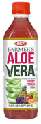 OKF Farmer's Aloe Vera Drink, Fruit Punch, 16.9 Fluid Ounce (Pack of