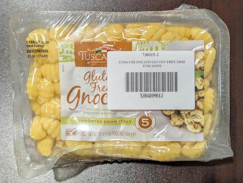 16oz (2 Pack) Tuscanini Gluten Free Potato Gnocchi, | Imported from Italy, Low Fat, Ready in Minutes
