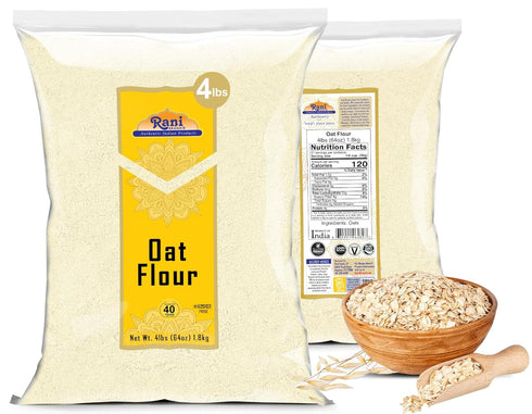 64oz (4lbs) 1.81kg Rani Oat Flour ~ All Natural | Gluten Friendly | NON-GMO | Kosher | Vegan | Indian Origin