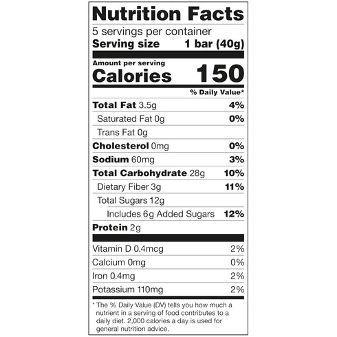 Glutino Gluten Free Oven Baked Bar, Apple Cinnamon, Naturally Flavored, 5 ct