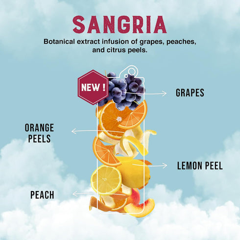 70 Pack 12 (12 oz CLEVER - Sangria, Nonalcoholic Mocktails for Any Occasion, Refreshing Beverages with Citrus