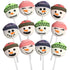 Gummy (Pack 12) Sweetzo Snowman Jelly Lollipops, Individually Wrapped Christmas Candy, Holiday Stocking Stuffers