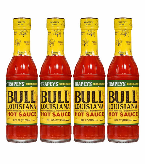 Generic B&G Foods Trappey's Bull Brand Louisiana Hot Sauce Glass Bottle, 6 oz