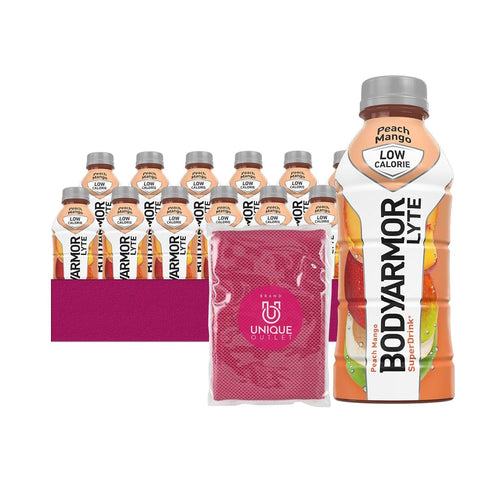 BodyArmor Lyte 16-Pack of Low Calorie Peach Mango Sports Drink Potassium-Packed Electrolytes