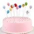 Ercadio Balloon Cupcake Toppers, 6 Colors Resin Round Shape 3D Balloons Cake Picks for Baby Shower Boys Birthday Party