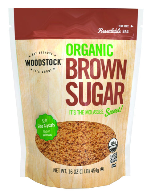 Woodstock Sugar, Organic, Brown, 16-Ounce (Pack of 6)