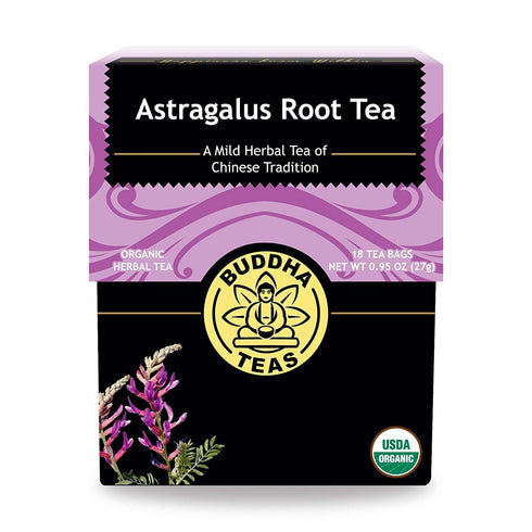 Buddha Teas Organic Astragalus Root Tea | 18 Bleach-Free Tea Bags | Caffeine-Free | Made in the USA