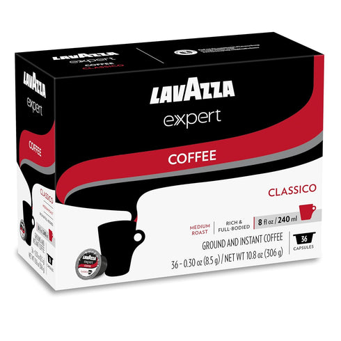 Lavazza Expert Classico Coffee Capsules, Medium Roast Arabica and Robusta Blend - Compatible with Lavazza Classy Plus
