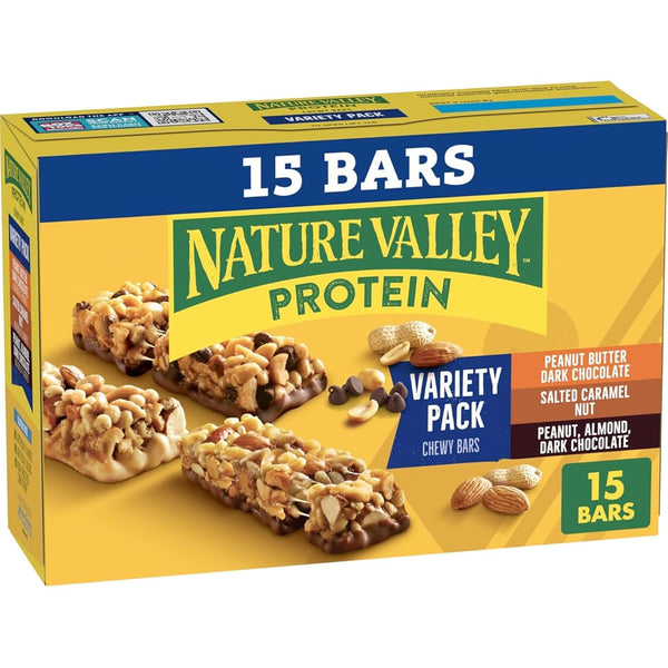 Nature Valley Protein Bars Variety Pack, Gluten Free Chewy Granola Snack Bars,