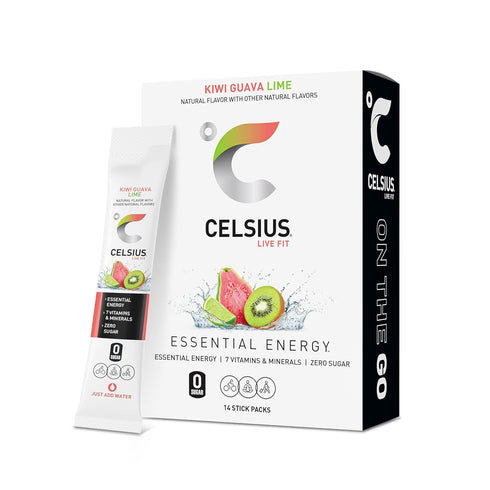 CELSIUS On The Go Kiwi Guava Lime, Sugar Free Energy Drink Mix