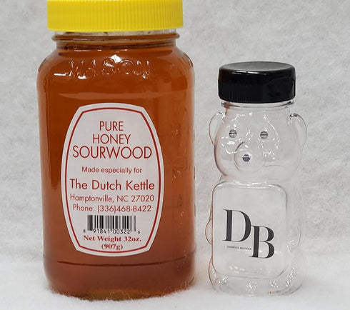 Dogwood Boutique DB Sourwood Honey for The Dutch Kettle 32 Oz. With Plastic Honey Bear