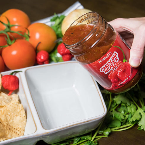 12 Pepper Joes Carolina Reaper Salsa Dangerously Delicious Superhot Salsa with Worlds Hottest Pepper Ounce Jar of Spicy