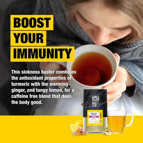 200 16 Tiesta Tea - Lemon Ginger Turmeric, Loose Leaf, Lemon Ginger Herbal Tea, Premium Non-Caffeinated Herbal Blend