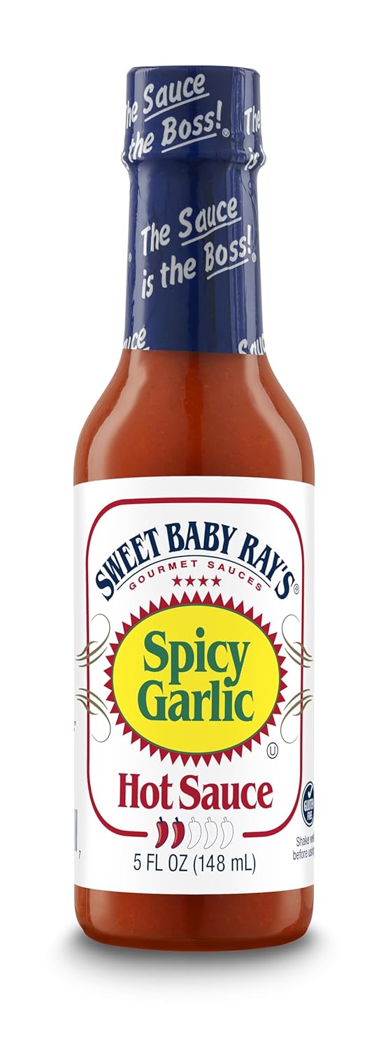 Sweet Baby Rays Spicy Garlic Hot Sauce 5 Fl Oz (Pack of