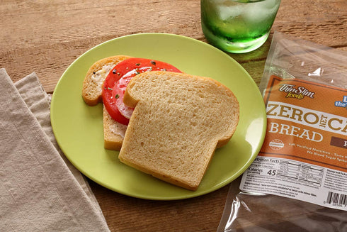 (Pack 2) ThinSlim Foods Zero Net Carb Keto Bread | Low Carb Bread | Protein Bread | Plain