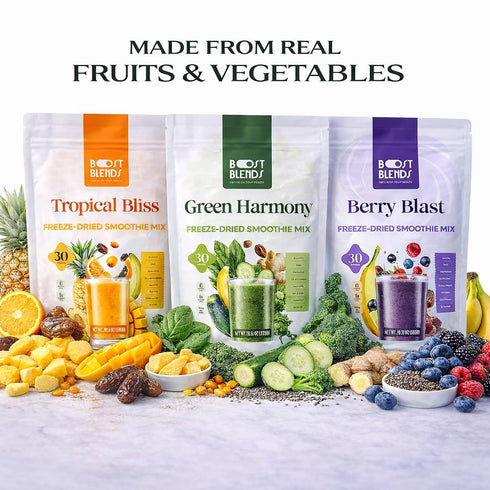 10 Berry Blast Smoothie Mix Freeze Dried Fruit Smoothie Powder for Smoothies & Shakes, Just Add Water or Milk, Servings