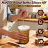 11.3in 304 Enhon Natural Peanut Butter Stirrer Kit, Stainless Steel Peanut Butter Mixer with Spill Resistant Silicone