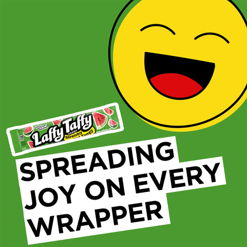 1.5 (Pack 24) Laffy Taffy Candy, Stretchy and Tangy, Watermelon Flavor, Ounce Bars