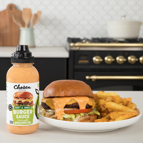 Chosen Foods Burger Sauce - 9 floz, for Hamburgers, Sandwiches, Nuggets, Fries, and More