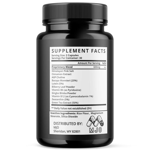 MJO (60 Brain Honey Capsules, Brain Honey Pills with All Natural Ingredients, Advanced Overall Health and Wellness
