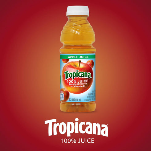 100% (Pack 12) Tropicana Juice Apple