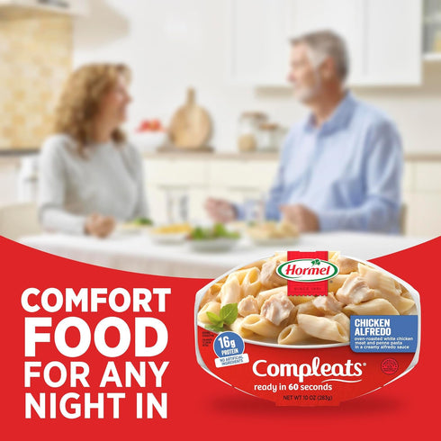 10 oz. (6 Pack) HORMEL COMPLEATS Chicken Alfredo Microwave Tray