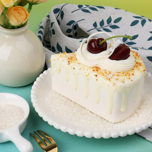 4.6 oz White Sanding Sugar Sprinkles, Edible Sparkling Sugar Crystals for Baking Topping, Cupcakes, Cookies, Ice Cream