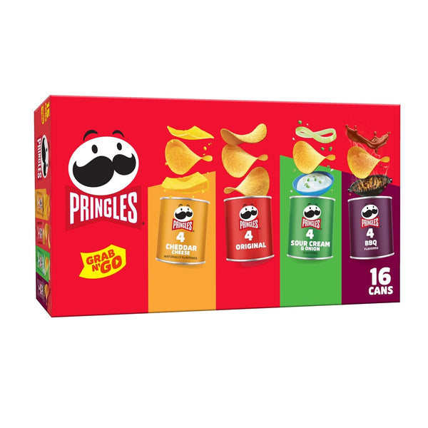 Pringles Potato Crisps Chips, Lunch Snacks, Office and Kids Snacks, Grab N'