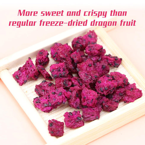 Haomly Fruit,8OZ/230g, Snacks,100% Freeze-Dried Dragon No Added Sugars,Sweet Dried Fruit Natural Red Dragon Fruit
