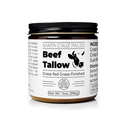 Santa Cruz Paleo Beef Tallow for Skin Care & Cooking, 100% Grass