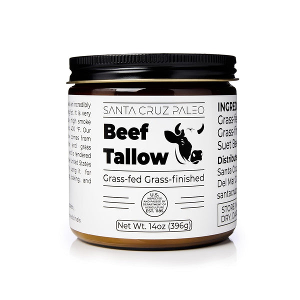 Santa Cruz Paleo Beef Tallow for Skin Care & Cooking, 100% Grass