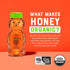 100% 12 oz Nate's Organic Pure, Raw & Unfiltered Honey - USDA Certified Organic - Squeeze Bottle