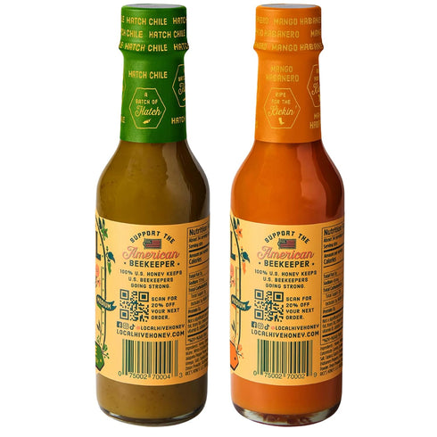 Local Hive Honey 2-Pack Local Hive Taco Night Duo Hatch Chile and Mango Habanero Honey Hot Sauces