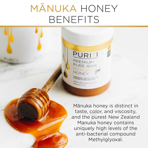 300+ 10+ 100% 8.8 Oz 250g Packed PURITI Manuka Honey MGO / UMF | Pure Genuine Raw Manuka Honey | / | Harvested, Tested