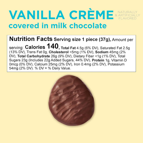 1.3 oz. (Pack 18) RUSSELL STOVER Easter Vanilla Crme Milk Chocolate Easter Egg