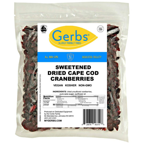 4 lbs. 14 Gerbs Dried Sweetened Cranberries | Unsulphured, No Artificial Additives, Resealable Bag | Naturally Tart