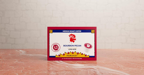 12 Puroast Low Acid Coffee Bourbon Pecan Ct Single Serve Pods Smooth Roast Gut Friendly No Bitter Aftertaste Rich