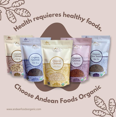 Andean Foods Organic 1 lb, 16 oz Tricolor Quinoa PREMIUM QUALITY Superfood Grain Non-GMO, Gluten Free, Vegan