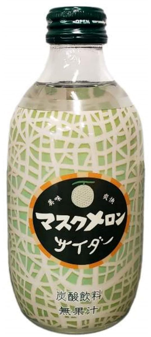PARSIC 10.14Fl oz Pack 6 (Pack 6)) Tomomasu Japanese Soda Cider Soft Drink, Each (Pine, Durian, Mango, Melon, Peach