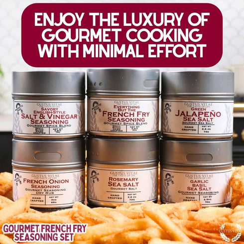 Set Pack 2024 6 Packed, GLP-1 Gourmet French Fry Seasoning - Six | Oprah's Favorite Thing | Authentic Small Batch
