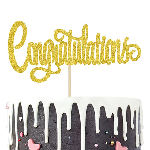 Congratulations Cake Topper, Congrats Grad Graduate, 2025 Graduation/Wedding/Birthday Party Decorations Supplies
