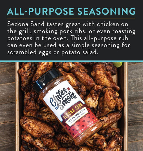 Sedona Sand All-Purpose Rub | Use for Grilling or Smoking BBQ | Chicken, Pork, Beef, Seafood, Vegetables, Salads | Sugar-Free Dry Rub | 9.3 oz Shaker Bottle