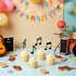Fansoftiks 36Pcs Black Glitter Musical Notes Cupcake Toppers,Rock Music and Birthday Party Decorations,Cake Picks
