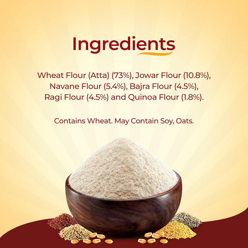 Generic 10 Whole Wheat Atta Flour with Millet, Pound