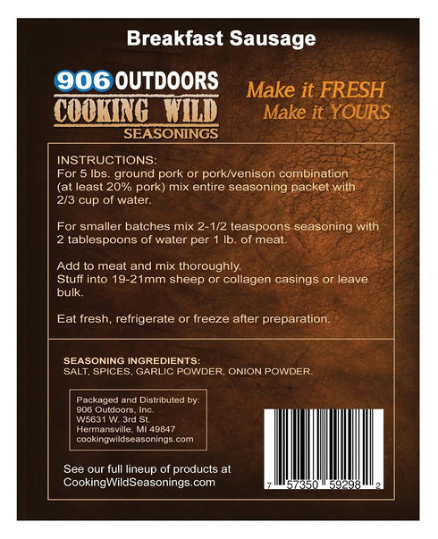 Cooking Wild Seasonings 6 Pack, 30 22.3 oz FRESH SAUSAGE Seasoning Variety Seasons up to pounds of Wild Game